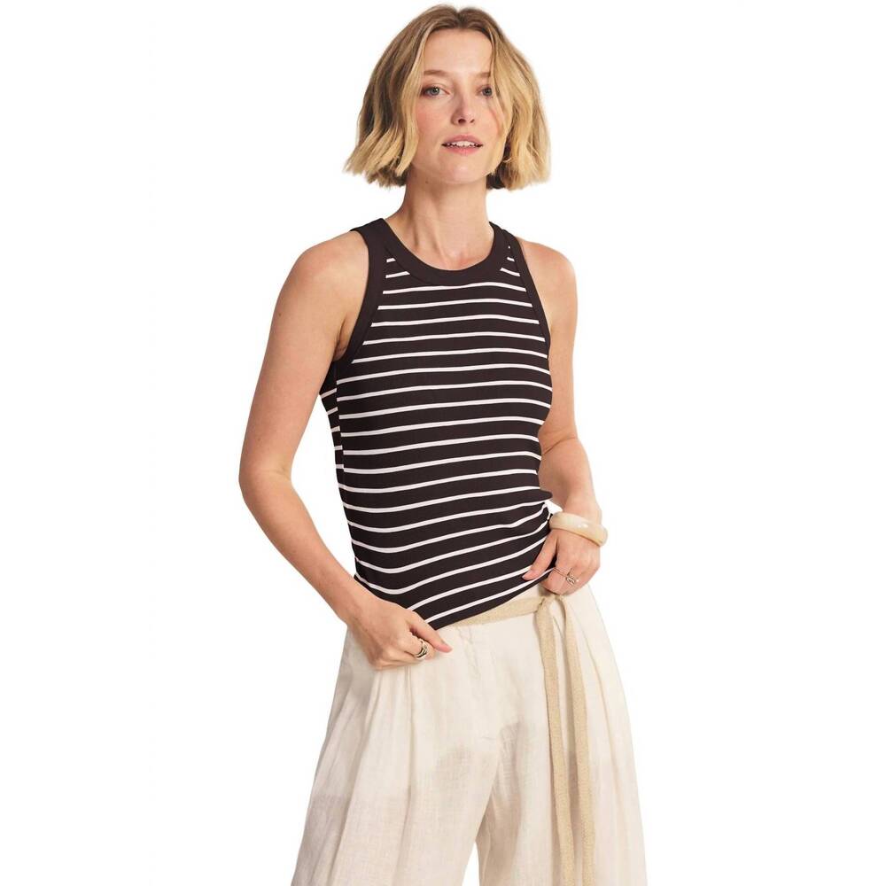 NEW VELVET BY GRAHAM & SPENCER morie tank in black